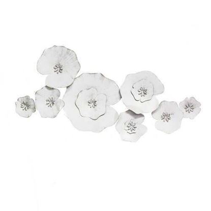 Picture of Angelic White Metal Lily Pad Wall Decor