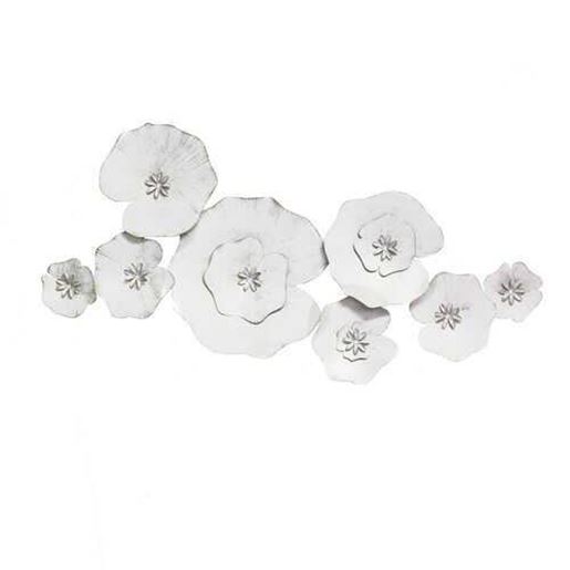 Изображение Angelic White Metal Lily Pad Wall Decor