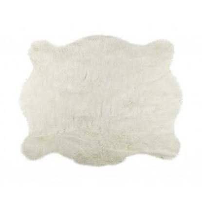 Изображение 63" x 90" Off White, Polar Bear Faux Hide - Area Rug