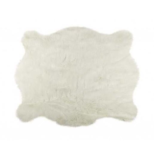 Изображение 63" x 90" Off White, Polar Bear Faux Hide - Area Rug