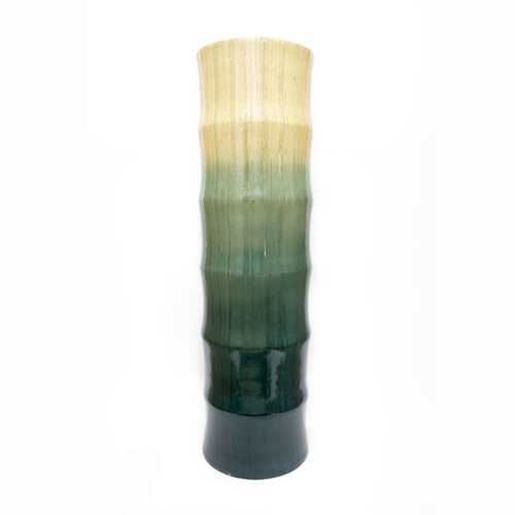 Изображение 7" X 7" X 24" Multi Color Bamboo Chute Vase