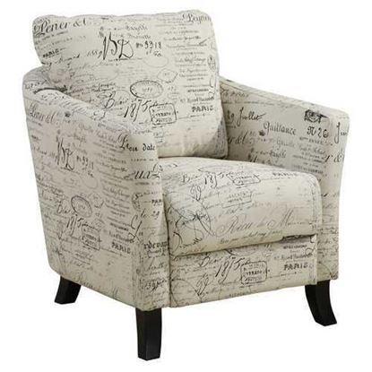 Изображение 33" x 29.75" x 35" Beige Cotton Linen Foam and Solid Wood Frame Accent Chair