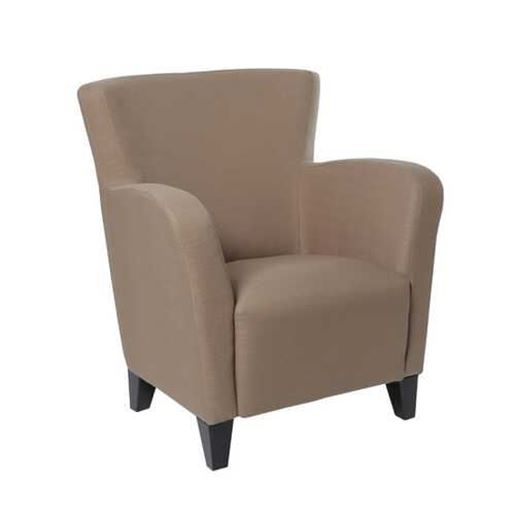 Picture of Brown Linen Fabric Accent Chair