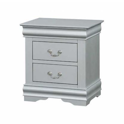Picture of 16" X 22" X 24" Platinum Wood Nightstand