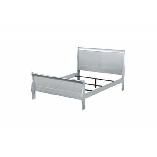 Picture of 62" X 90" X 47" Platinum Wood Queen Bed