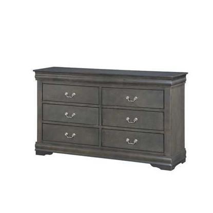 Image de 15" X 57" X 33" Dark Gray Wood Dresser