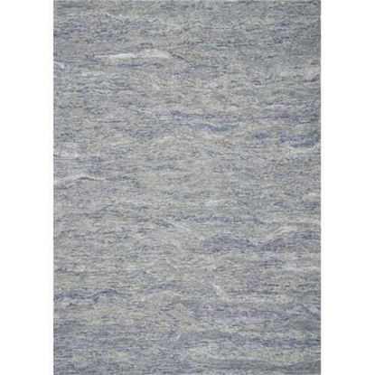 Picture of 3'x5' Ocean Blue Hand Tufted Abstract Indoor Area Rug