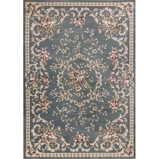 Изображение 5'x8' Slate Blue Floral Indoor Area Rug