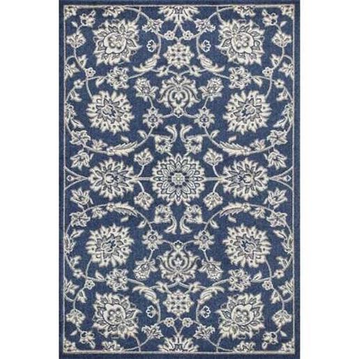 Изображение 5' x 8' Denim Floral Vines UV Treated Area Rug