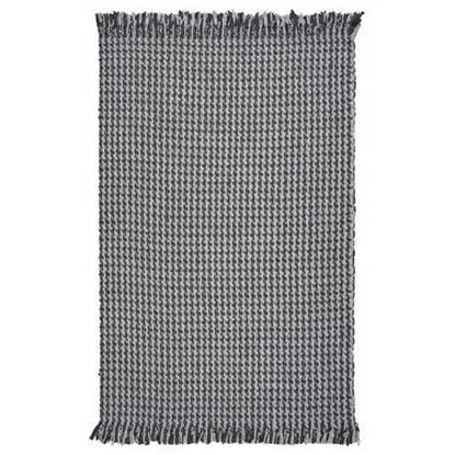 Picture of 3' x 5' Grey Braided Wool Area Rug with Fringe