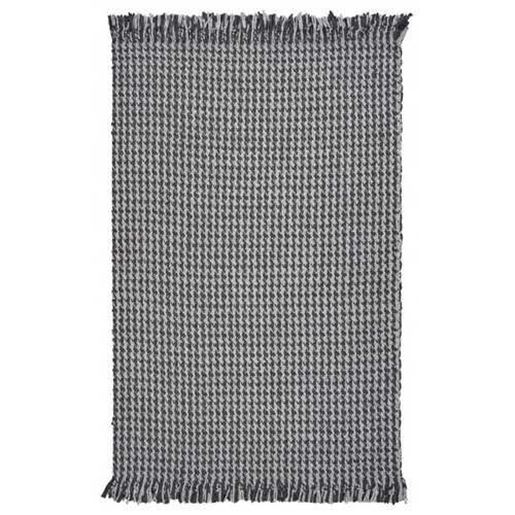 Изображение 3' x 5' Grey Braided Wool Area Rug with Fringe