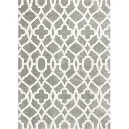 Picture of 3' x 5' Grey or Ivory Vintage Pattern Area Rug