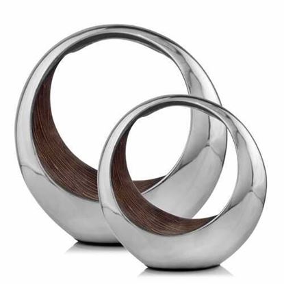 Изображение Buffed and Brown Bronze Two Tone Ring Threads Large Bowl