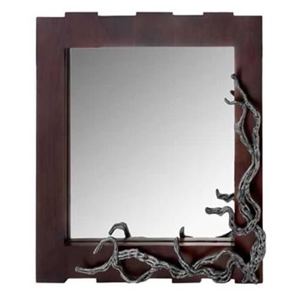 Изображение 3" x 33" x 32" Brown and Silver Vine Wall Mirror