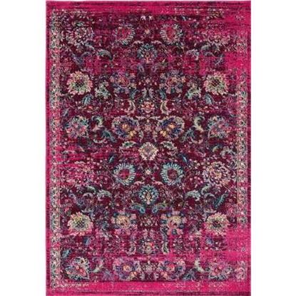 Picture of 63" x 86" Magenta Olefin / Frieze Area Rug