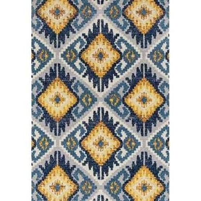 Изображение 63" x 86" Midnight Blue Olefin / Frieze Area Rug