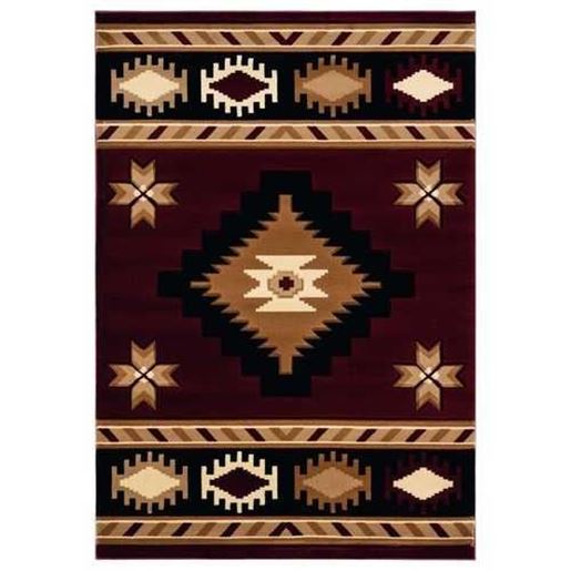 Picture of 31" x 88" Burgundy Olefin / Polypropylene Runner Rug