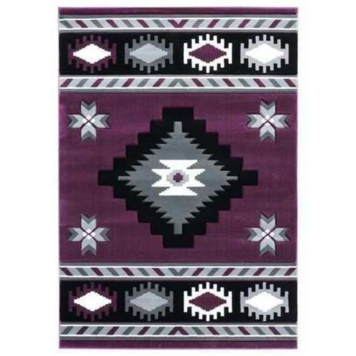 Изображение 31" x 88" Plum Olefin / Polypropylene Runner Rug