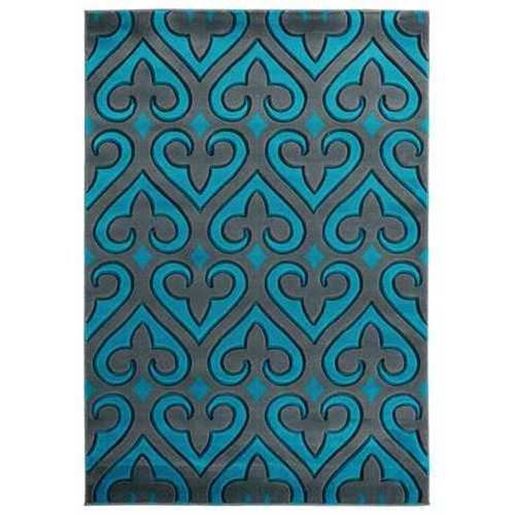 Picture of 31" x 88" Turquoise Olefin / Polypropylene Runner Rug