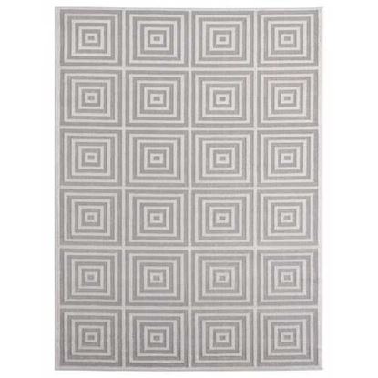 Picture of 63" x 86" Sand Polyester / Olefin Area Rug