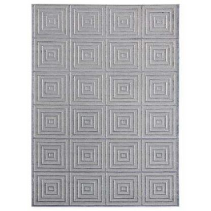 Picture of 63" x 86" Blue / Grey Polyester / Olefin Area Rug