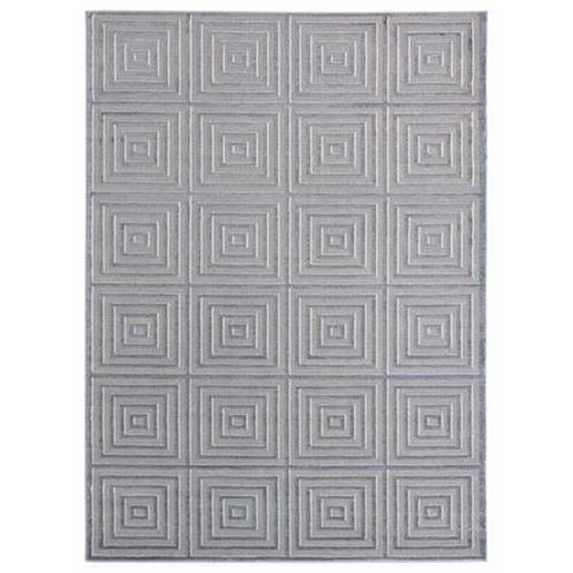 Изображение 63" x 86" Blue / Grey Polyester / Olefin Area Rug