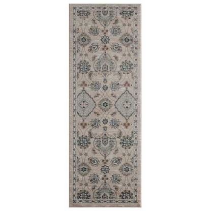 Picture of 31" x 86" Beige Microfiber / Polyester Runner Rug