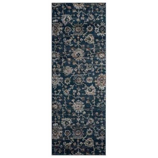 Picture of 31" x 86" Navy Microfiber / Polyester Runner Rug