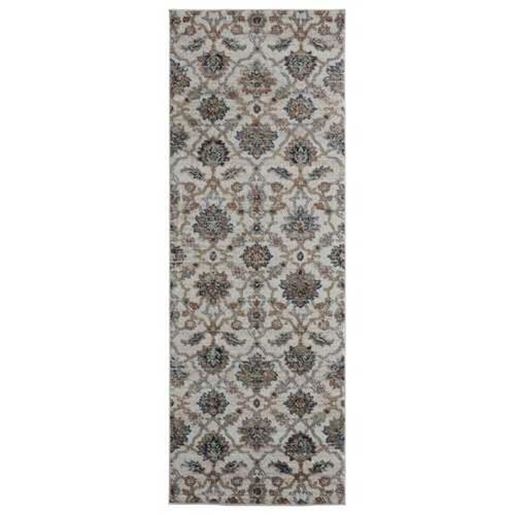 Picture of 31" x 86" Beige Microfiber / Polyester Runner Rug