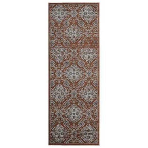 Изображение 31" x 86" Burnt Orange Microfiber / Polyester Runner Rug