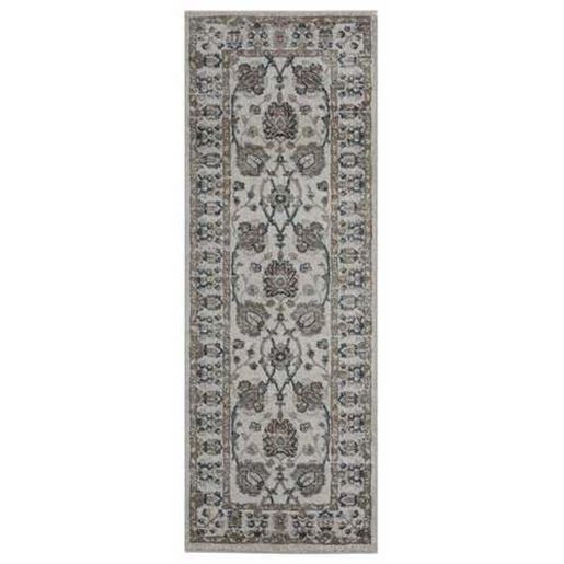 Picture of 31" x 86" Beige Microfiber / Polyester Runner Rug