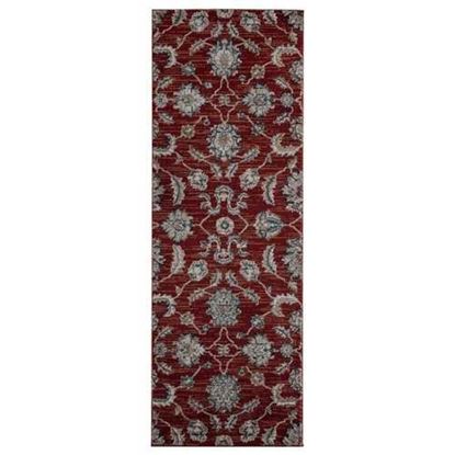 Picture of 31" x 86" Crimson Microfiber / Polyester Runner Rug