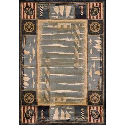 Picture of 47" x 63" Blue Polypropylene Accent Rug