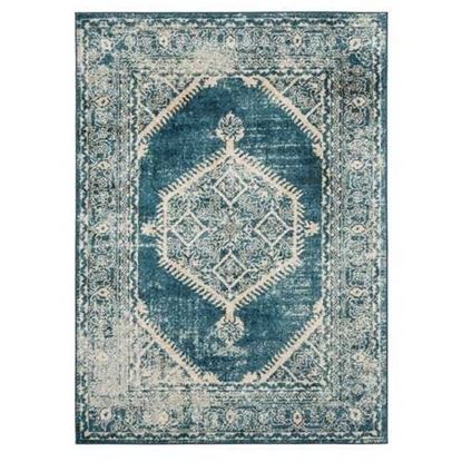 Изображение 63" x 86" Cerulean Olefin Frieze Area Rug