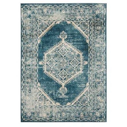 Picture of 63" x 86" Cerulean Olefin Frieze Area Rug