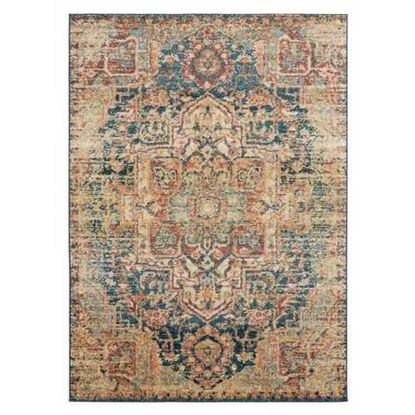 Изображение 63" x 86" Multicolor Olefin Frieze Area Rug