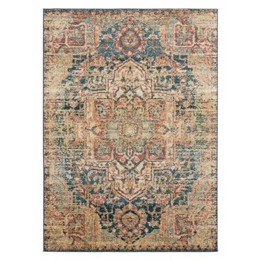 Изображение 63" x 86" Multicolor Olefin Frieze Area Rug