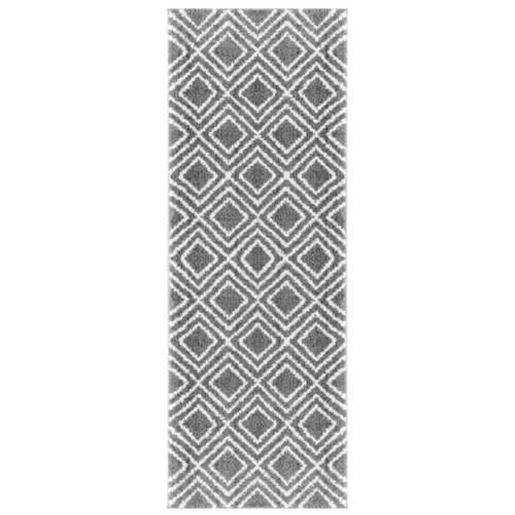 Изображение 31" x 86" Grey Microfiber Polyester Runner Rug