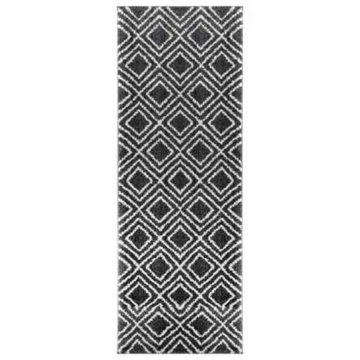 Изображение 31" x 86" Smoke Microfiber Polyester Runner Rug