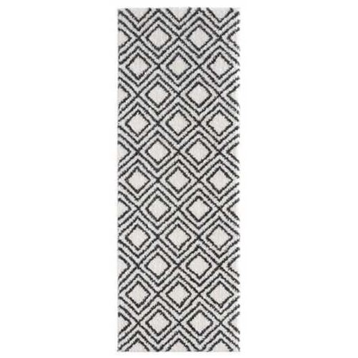 Изображение 31" x 86" White Microfiber Polyester Runner Rug