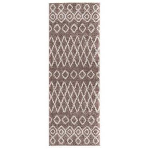 Picture of 31" x 86" Beige Microfiber Polyester Runner Rug