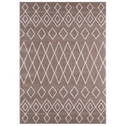 Изображение 39" x 59" Beige Microfiber Polyester Mat Rug