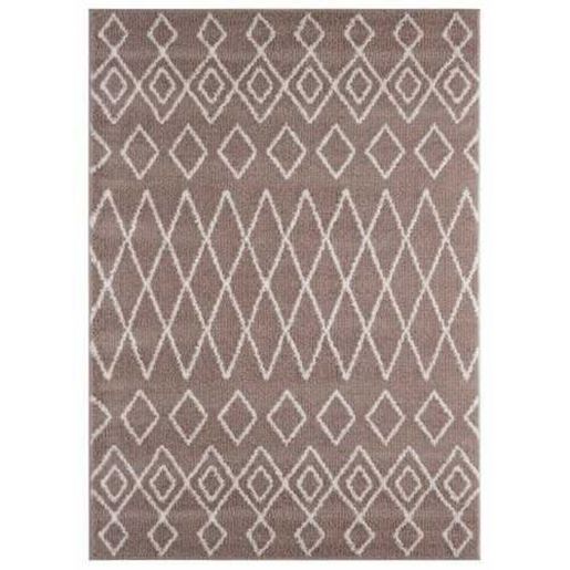 Изображение 39" x 59" Beige Microfiber Polyester Mat Rug