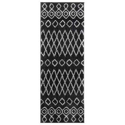 Изображение 31" x 86" Smoke Microfiber Polyester Runner Rug