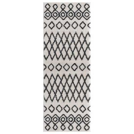 Picture of 31" x 86" White Microfiber Polyester Runner Rug