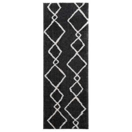 Изображение 31" x 86" Smoke Microfiber Polyester Runner Rug