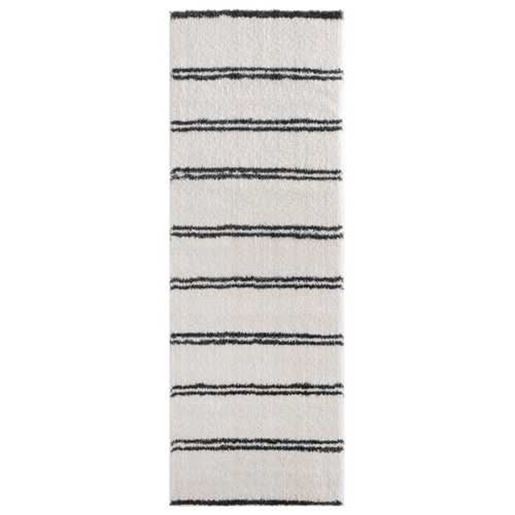 Изображение 31" x 86" White Microfiber Polyester Runner Rug