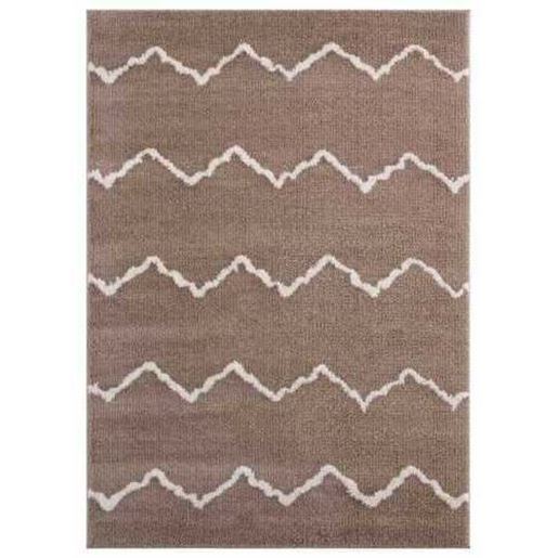 Изображение 39" x 59" Beige Microfiber Polyester Mat Rug