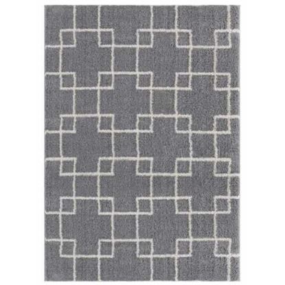 Изображение 39" x 59" Grey Microfiber Polyester Mat Rug