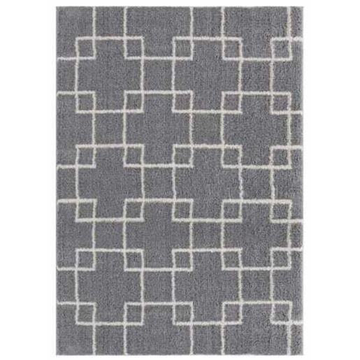 Изображение 39" x 59" Grey Microfiber Polyester Mat Rug